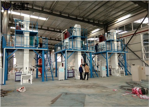 半自動膩子粉生產線